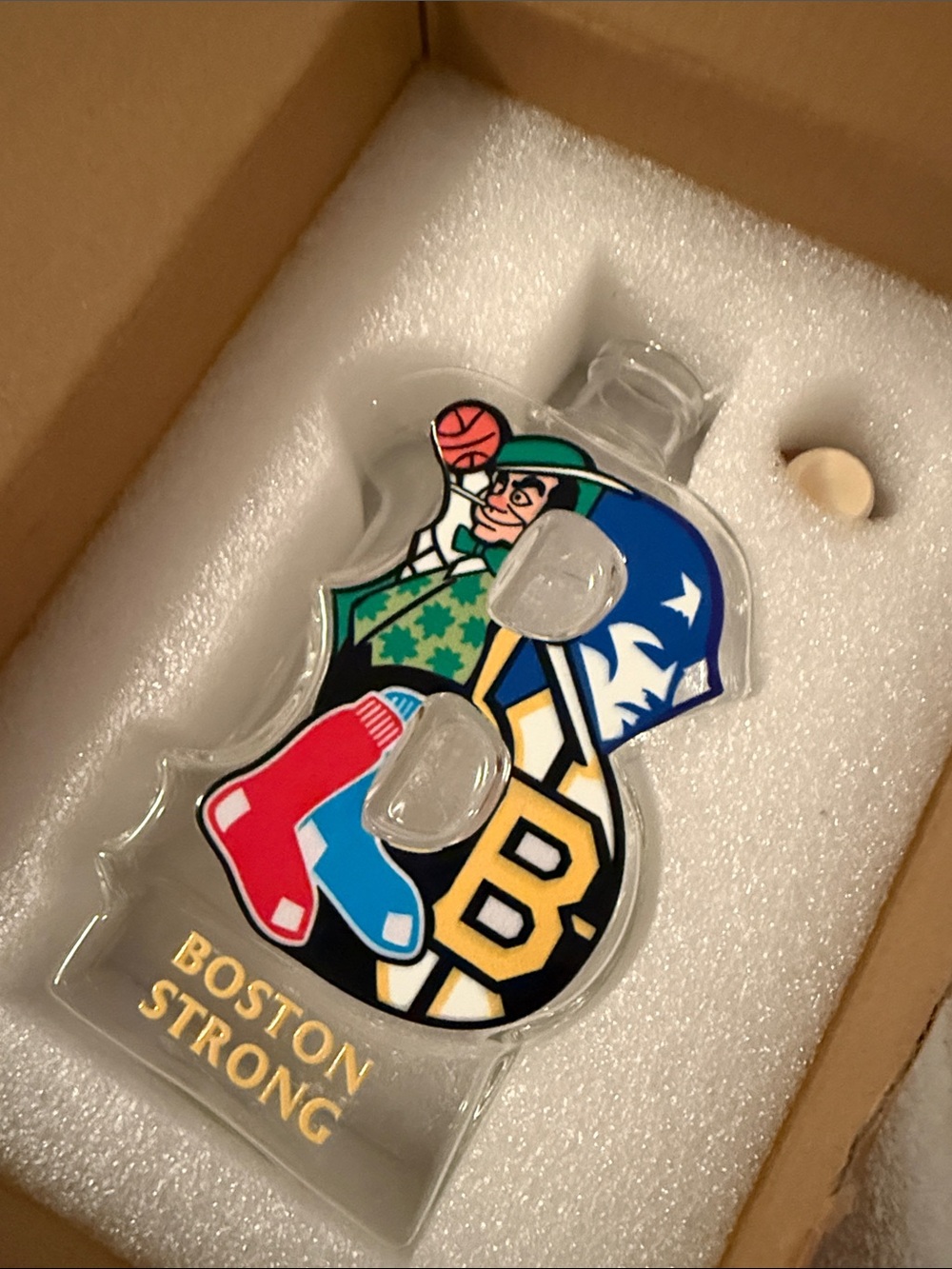 Boston Strong Decanter featuring Boston sports teams